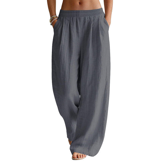 🌸Hot Sale 50% OFF👖 Women's Elastic Waist Wide-Leg Pants – Flattering Relaxed Fit For Everyday Comfort & Style 🤍