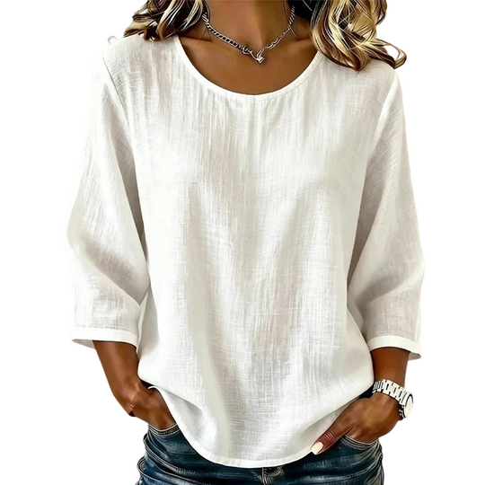 ✨🛍️Fresh Drop - Classic 3/4 Sleeve Tee – Soft Cotton Feel & Versatile Styling for Work or Weekend