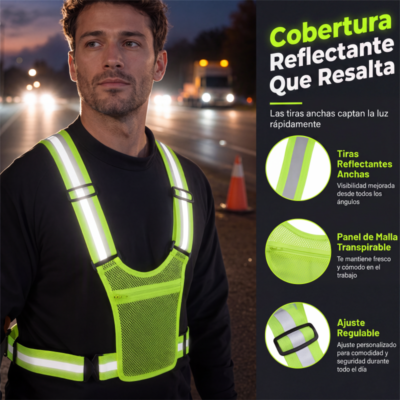 📢📢50% OFF NOW! 🦺2026 New High Visibility Reflective Vest – Adjustable Breathable Safety Gear with Pocket for Night Running, Cycling & Walking