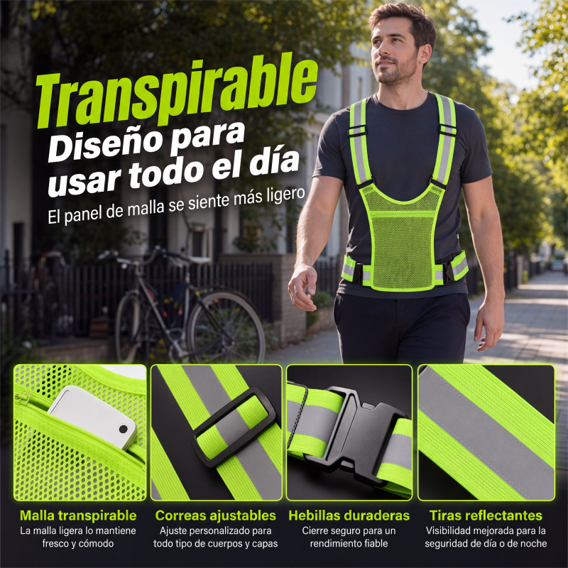 📢📢50% OFF NOW! 🦺2026 New High Visibility Reflective Vest – Adjustable Breathable Safety Gear with Pocket for Night Running, Cycling & Walking