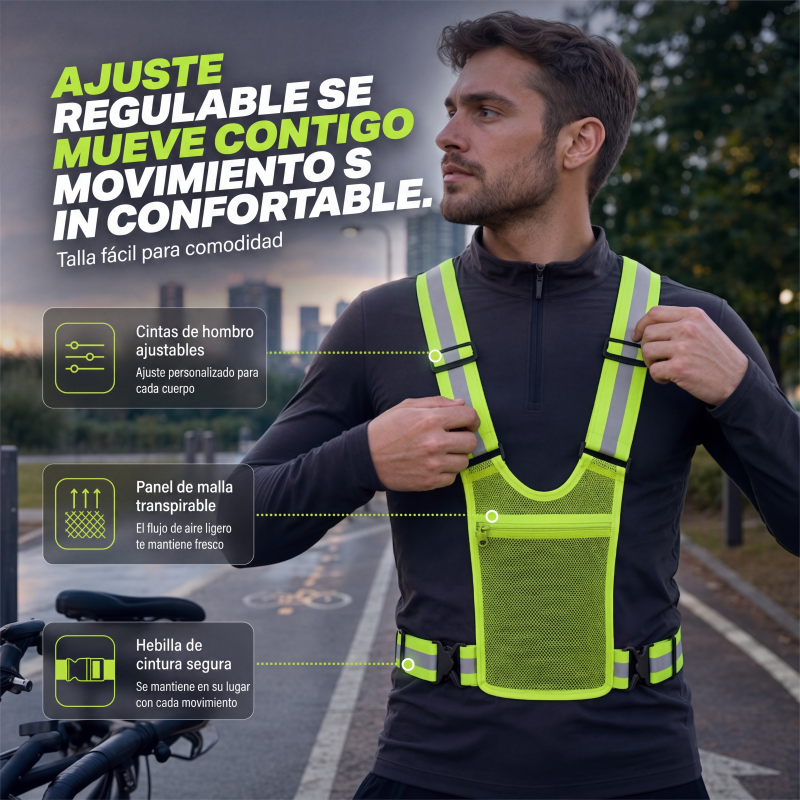 📢📢50% OFF NOW! 🦺2026 New High Visibility Reflective Vest – Adjustable Breathable Safety Gear with Pocket for Night Running, Cycling & Walking