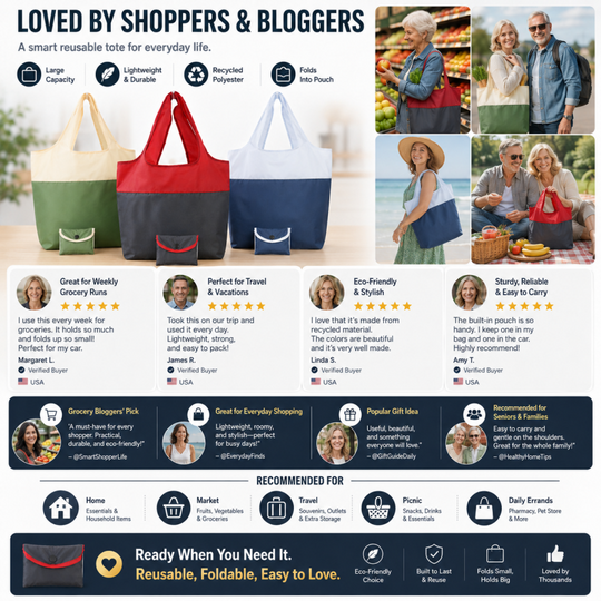 📢📢50% OFF !! ⏰Eco-Friendly Foldable Large Capacity Shopping Bag