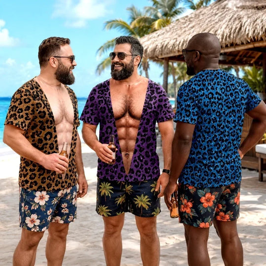⏰️LIMITED-TIME 50% OFF! 🔥Funny Men's Fake Muscle T-Shirt – 3D Printed Bodybuilding Illusion Tee for Beach & Parties