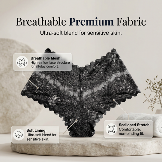 Women Sexy Lace Panties Sheer Floral Underwear