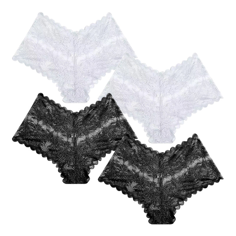 Women Sexy Lace Panties Sheer Floral Underwear
