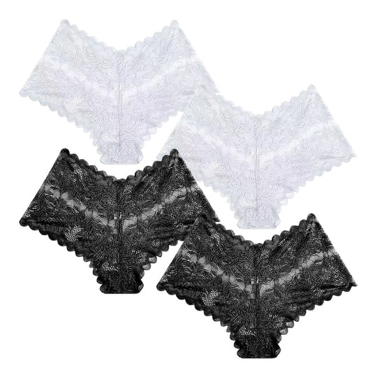 Women Sexy Lace Panties Sheer Floral Underwear