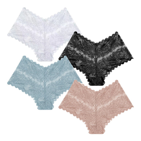 Women Sexy Lace Panties Sheer Floral Underwear