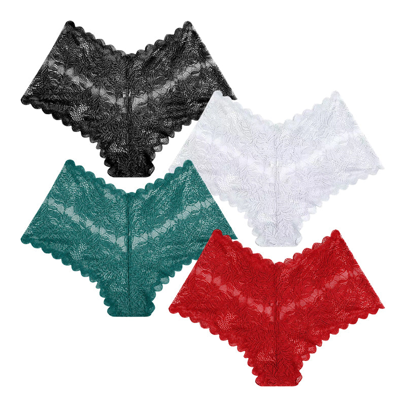Women Sexy Lace Panties Sheer Floral Underwear