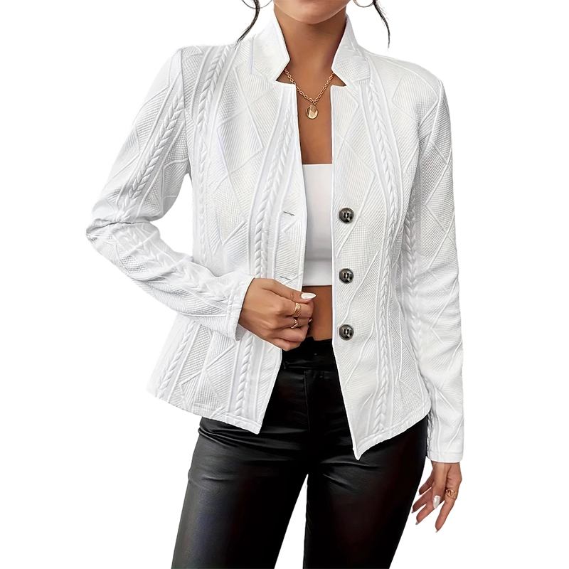 🧥New Arrivals - Sophisticated Knit Blazer with Tailored Silhouette – Versatile Layering Piece for Office or Evening