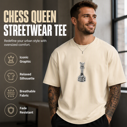 👕New Arrivals - Men's Chess Queen Graphic Tee – Breathable Fabric & Relaxed Fit for Everyday Comfort