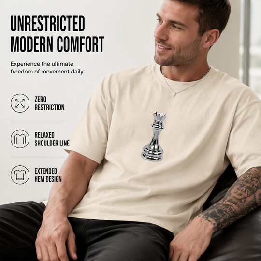 👕New Arrivals - Men's Chess Queen Graphic Tee – Breathable Fabric & Relaxed Fit for Everyday Comfort