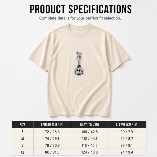 👕New Arrivals - Men's Chess Queen Graphic Tee – Breathable Fabric & Relaxed Fit for Everyday Comfort