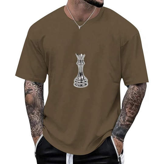 👕New Arrivals - Men's Chess Queen Graphic Tee – Breathable Fabric & Relaxed Fit for Everyday Comfort