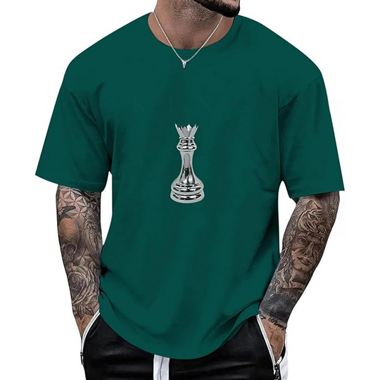 👕New Arrivals - Men's Chess Queen Graphic Tee – Breathable Fabric & Relaxed Fit for Everyday Comfort