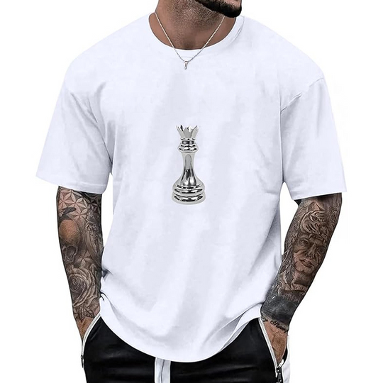 👕New Arrivals - Men's Chess Queen Graphic Tee – Breathable Fabric & Relaxed Fit for Everyday Comfort