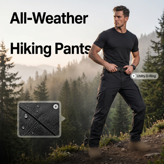 Men's Outdoor Warm Multi-Pocket Hiking Pants