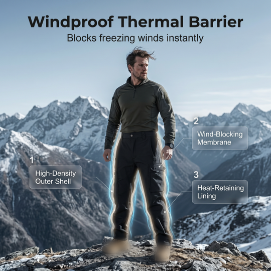 Men's Outdoor Warm Multi-Pocket Hiking Pants