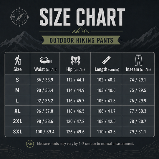 Men's Outdoor Warm Multi-Pocket Hiking Pants