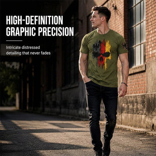 Men's German Flag Skull T-Shirt