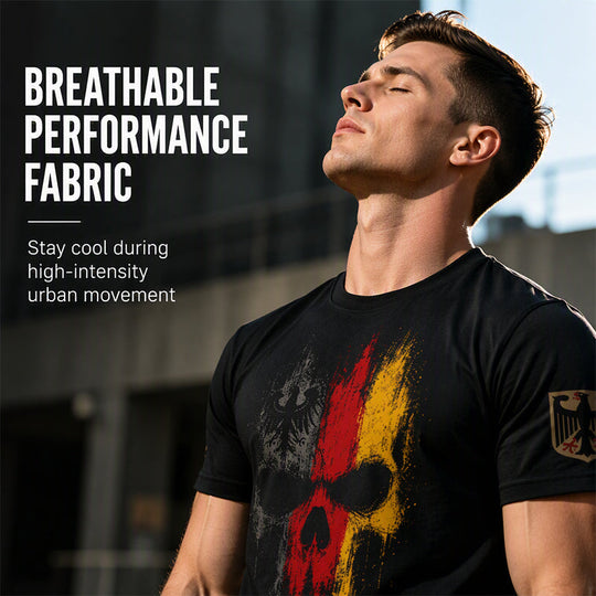 Men's German Flag Skull T-Shirt