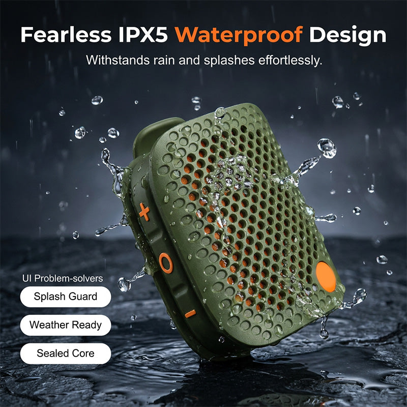🎵Portable Bluetooth Speaker with TWS Stereo IPX5 Waterproof Mini Wireless Speaker