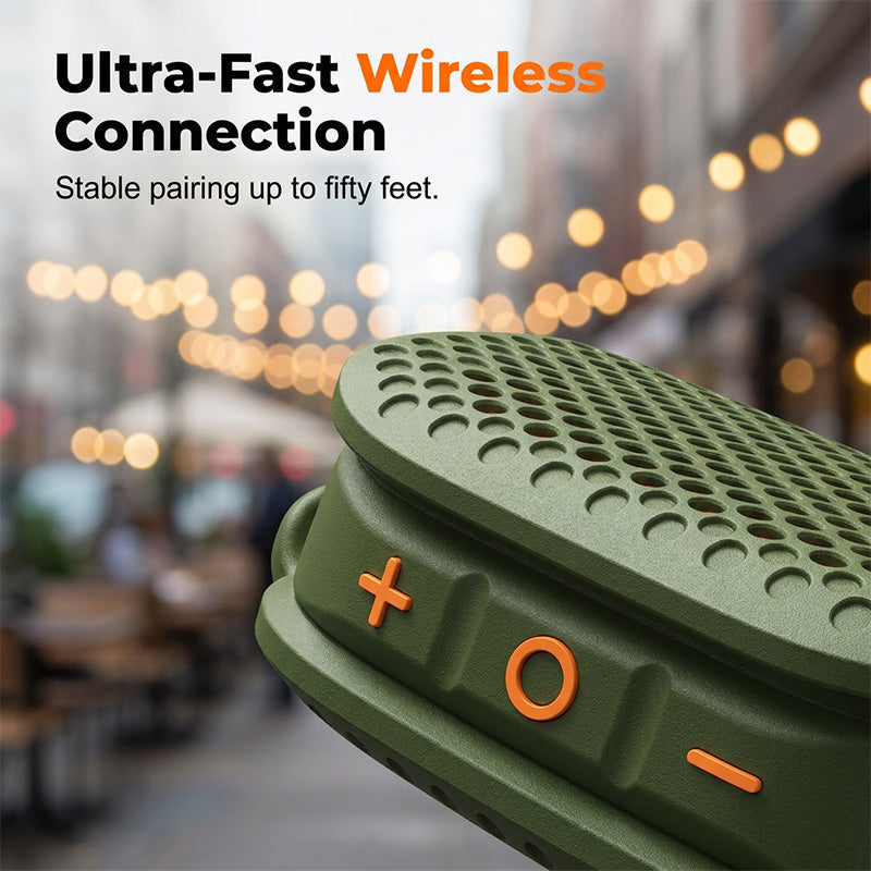 🎵Portable Bluetooth Speaker with TWS Stereo IPX5 Waterproof Mini Wireless Speaker