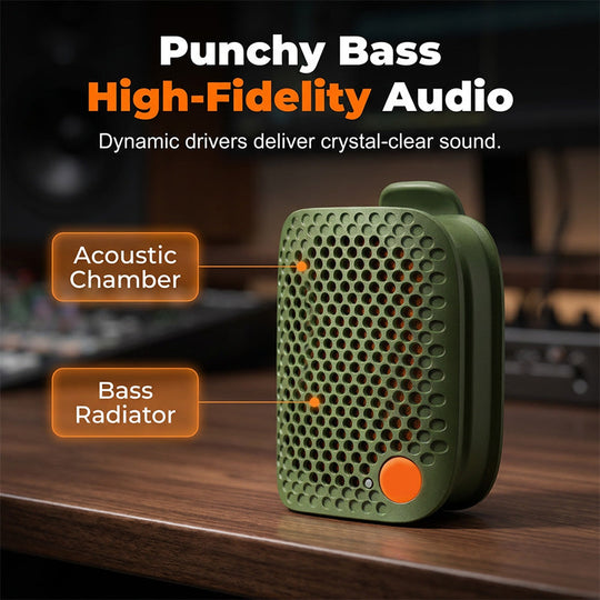 🎵Portable Bluetooth Speaker with TWS Stereo IPX5 Waterproof Mini Wireless Speaker