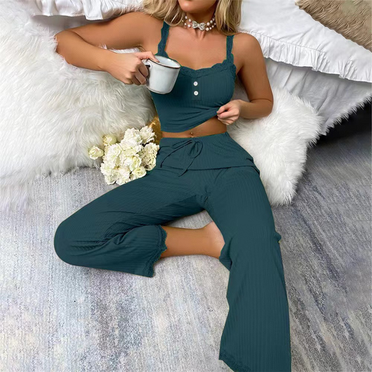 Women's Summer Lace Camisole Pajama Set