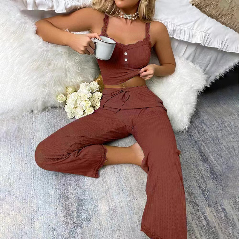 Women's Summer Lace Camisole Pajama Set