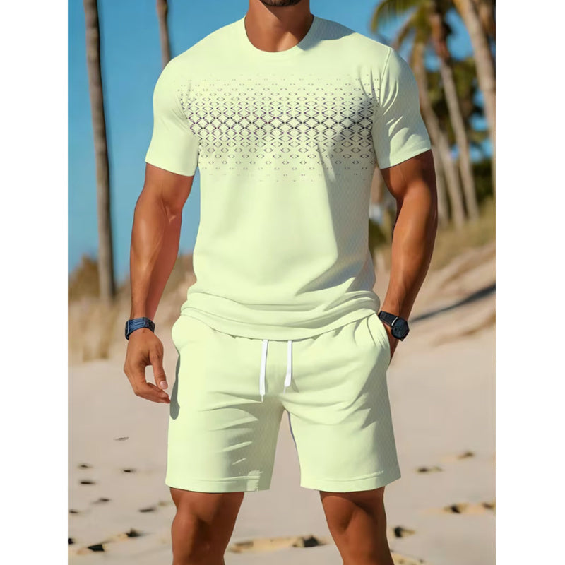 📢📢Hot Sale 50% OFF！💖Men's Casual T-Shirt & Shorts 2-Piece Set