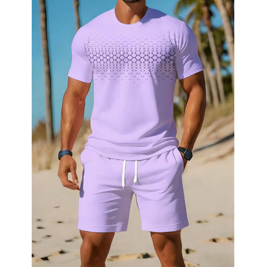 📢📢Hot Sale 50% OFF！💖Men's Casual T-Shirt & Shorts 2-Piece Set