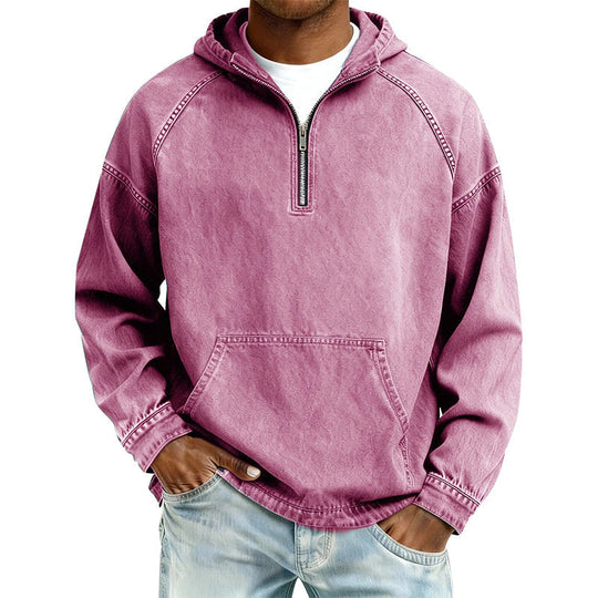 ⏰️LIMITED-TIME 40% OFF✨Men's Casual Half-Zip Denim Jacket-Inspired Layer For Effortless Everyday Style👖