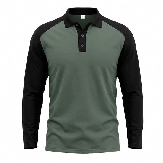 🍁New Fall Collection-Men's Casual Color-Block Long Sleeve Shirt