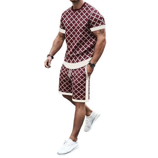 ⌛Limited-Time Offer🛍️Men's Casual Top & Shorts 2-Piece Set
