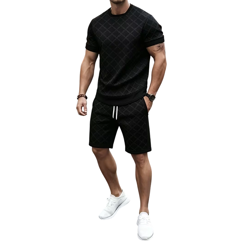 ⌛Limited-Time Offer🛍️Men's Casual Top & Shorts 2-Piece Set
