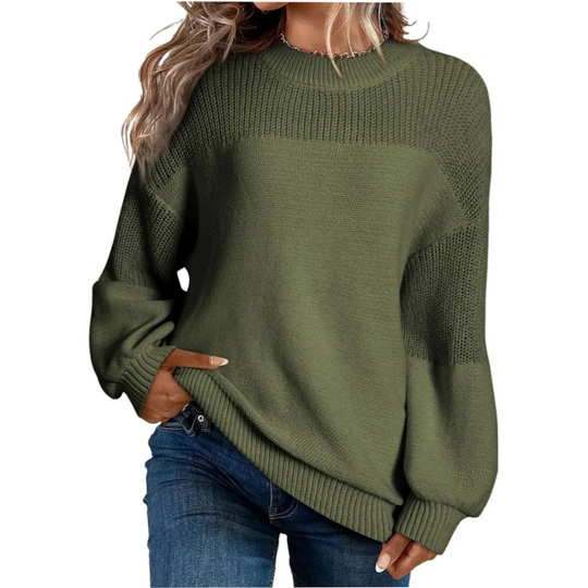 ⏰Last Day Sale 50% Off💃Women's Loose Fit Long Sleeve Knit Sweater