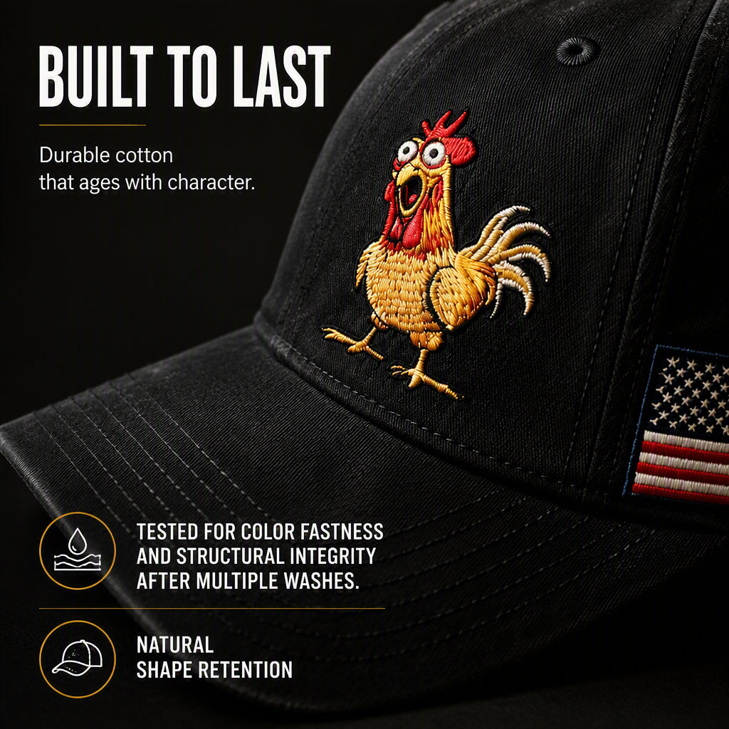 ⏰️LIMITED-TIME SPECIAL!🧢Men's Retro Rooster Baseball Cap – Classic Washed Dad Hat for Outdoor & Casual Wear