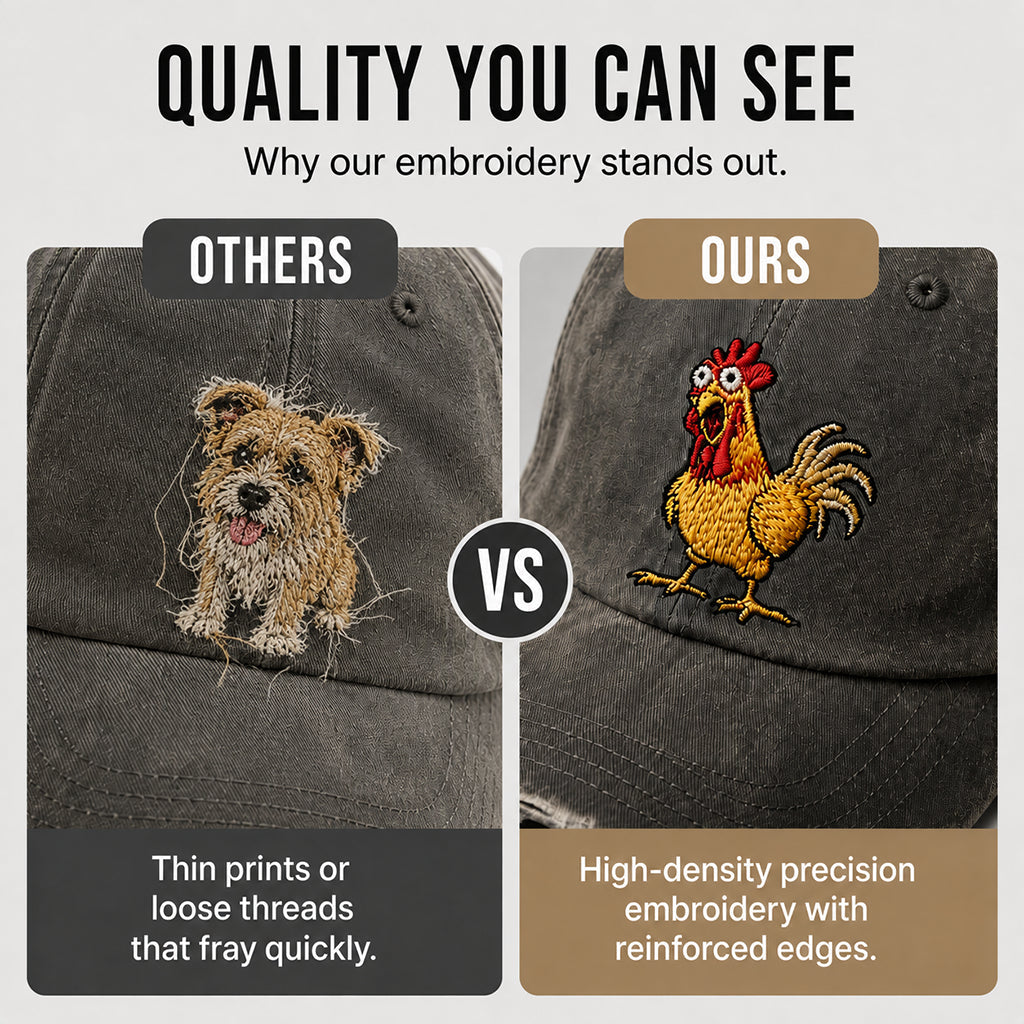 ⏰️LIMITED-TIME SPECIAL!🧢Men's Retro Rooster Baseball Cap – Classic Washed Dad Hat for Outdoor & Casual Wear