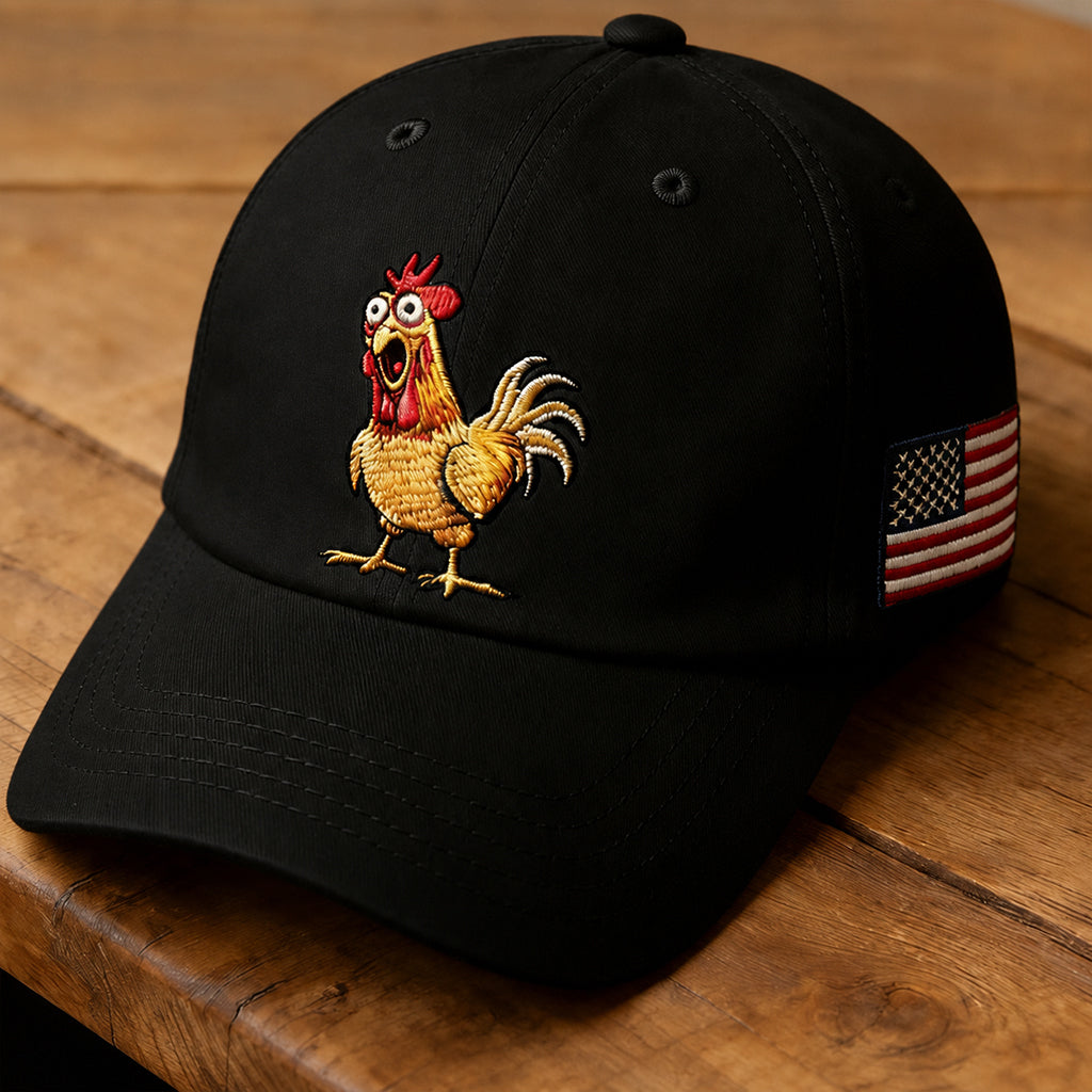 ⏰️LIMITED-TIME SPECIAL!🧢Men's Retro Rooster Baseball Cap – Classic Washed Dad Hat for Outdoor & Casual Wear
