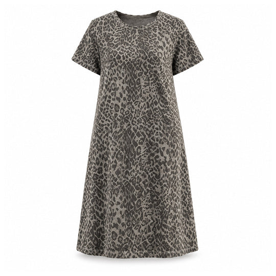 ⏰Last Day Sale 50% Off💃Women's Casual Leopard Print Dress