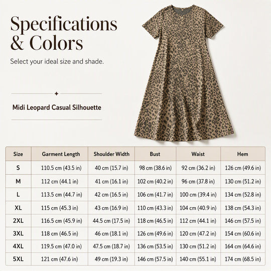 ⏰Last Day Sale 50% Off💃Women's Casual Leopard Print Dress
