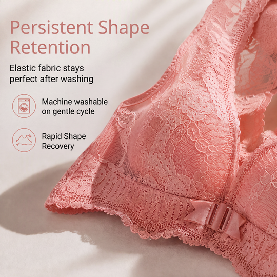 Women's Wire-Free Front Closure Lace Bra