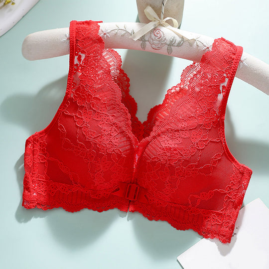 Women's Wire-Free Front Closure Lace Bra