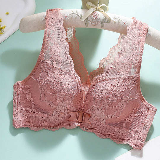 Women's Wire-Free Front Closure Lace Bra