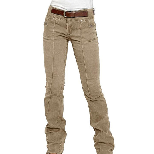 Trending Now⭐👖 Slim Fit Corduroy Pants with Stretch – Elongating Silhouette & Soft Texture for Effortless Style