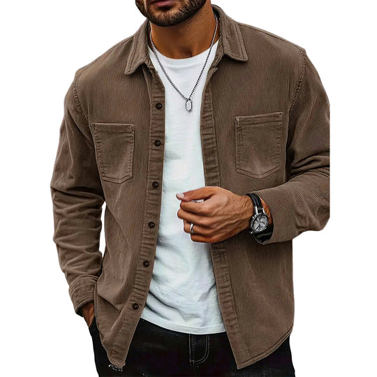 👔Men's Casual Corduroy Shirt Jacket – Classic Texture Meets Everyday Comfort