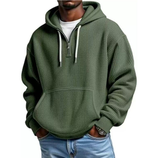 👖 LIMITED-TIME 50% OFF! ✨Men's Knit Quarter-Zip Hoodie Sweatshirt