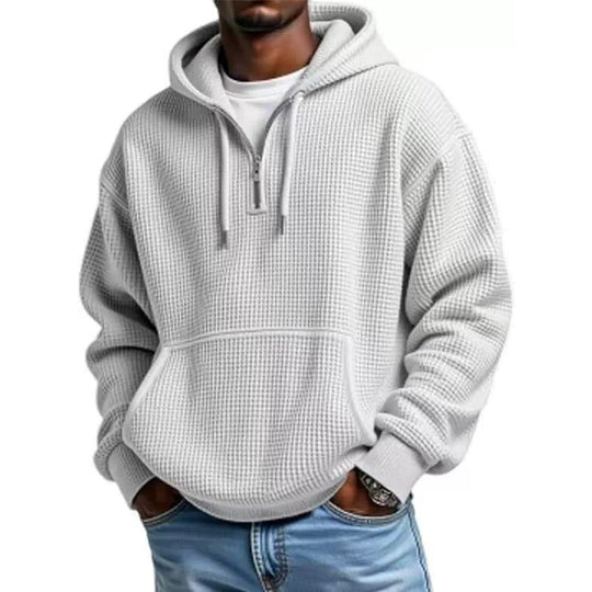 👖 LIMITED-TIME 50% OFF! ✨Men's Knit Quarter-Zip Hoodie Sweatshirt