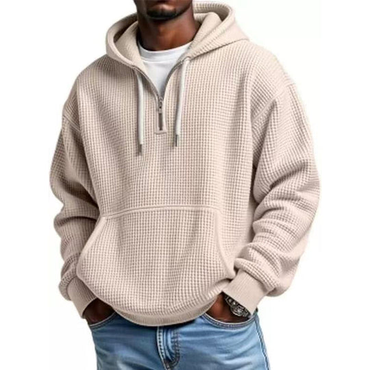 👖 LIMITED-TIME 50% OFF! ✨Men's Knit Quarter-Zip Hoodie Sweatshirt