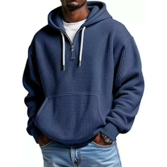 👖 LIMITED-TIME 50% OFF! ✨Men's Knit Quarter-Zip Hoodie Sweatshirt